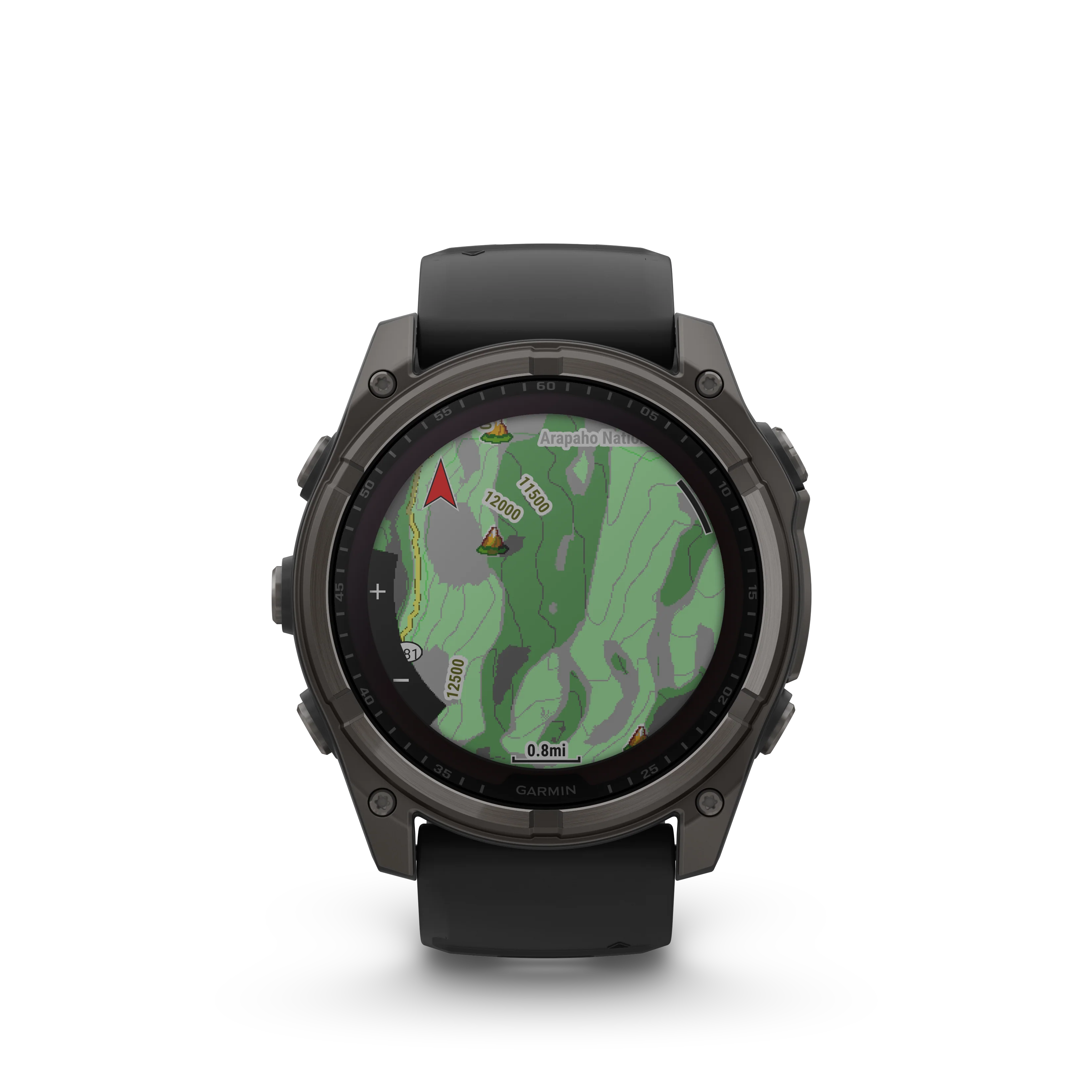 Garmin Fēnix 8 (51 mm, Solar Sapphire, Carbon‑Gray DLC Titanium Bezel, Black‑Pebble‑Grey Silicone Band) - Image 5