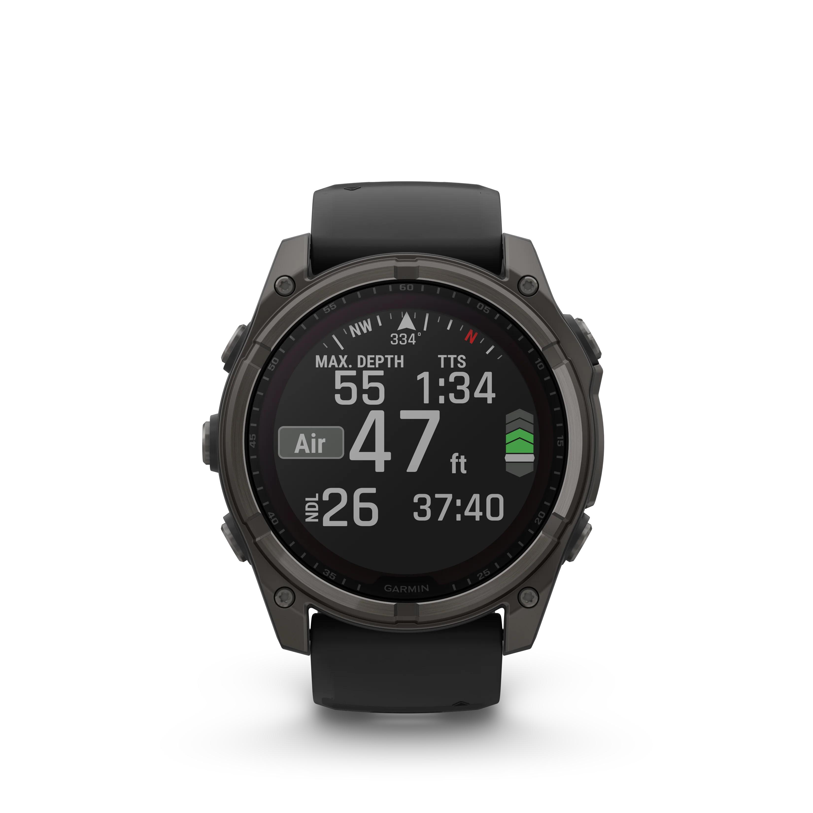 Garmin Fēnix 8 (51 mm, Solar Sapphire, Carbon‑Gray DLC Titanium Bezel, Black‑Pebble‑Grey Silicone Band) - Image 6