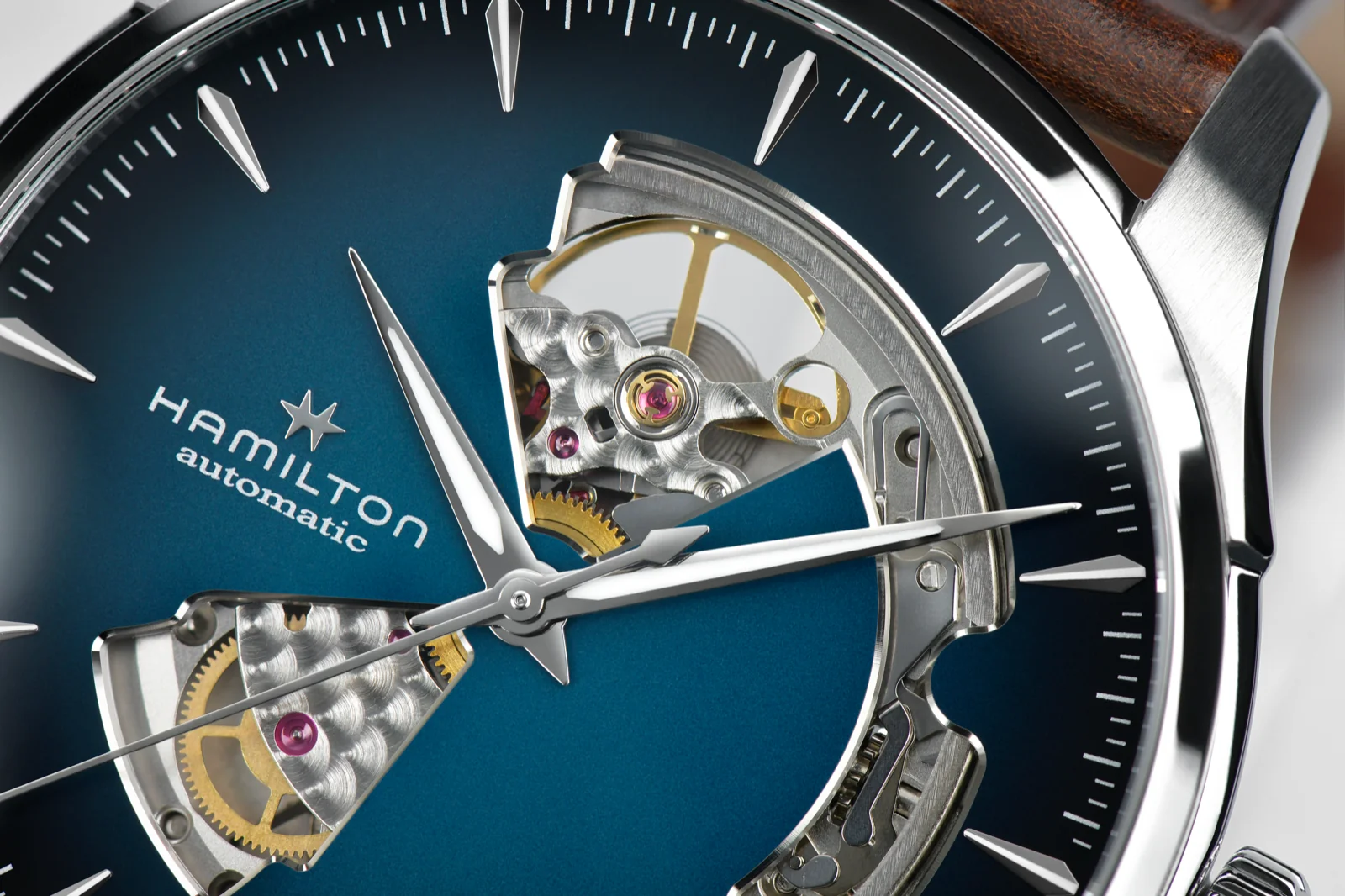 Hamilton Jazzmaster Open Heart Auto 40mm Blue - Image 5