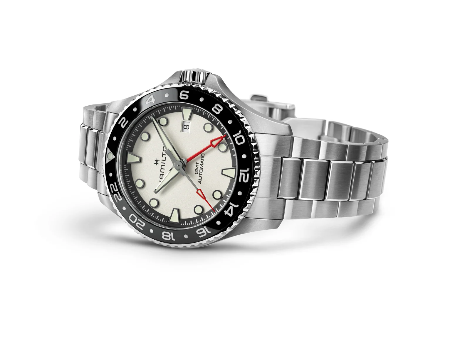 Hamilton Khaki Navy Scuba GMT Auto 43mm Silver / White - Image 3