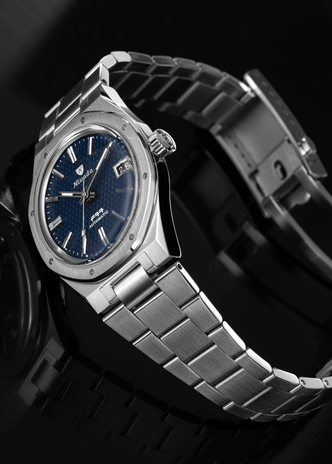 Nivada Grenchen F77 Blue With Date - Image 7