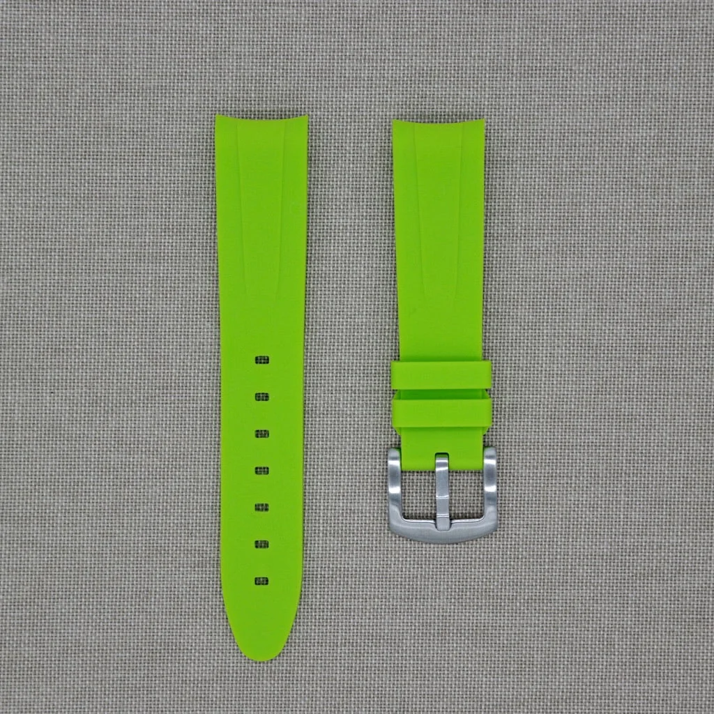 Tempomat- 20mm Curved Ended Lime Rubber Strap