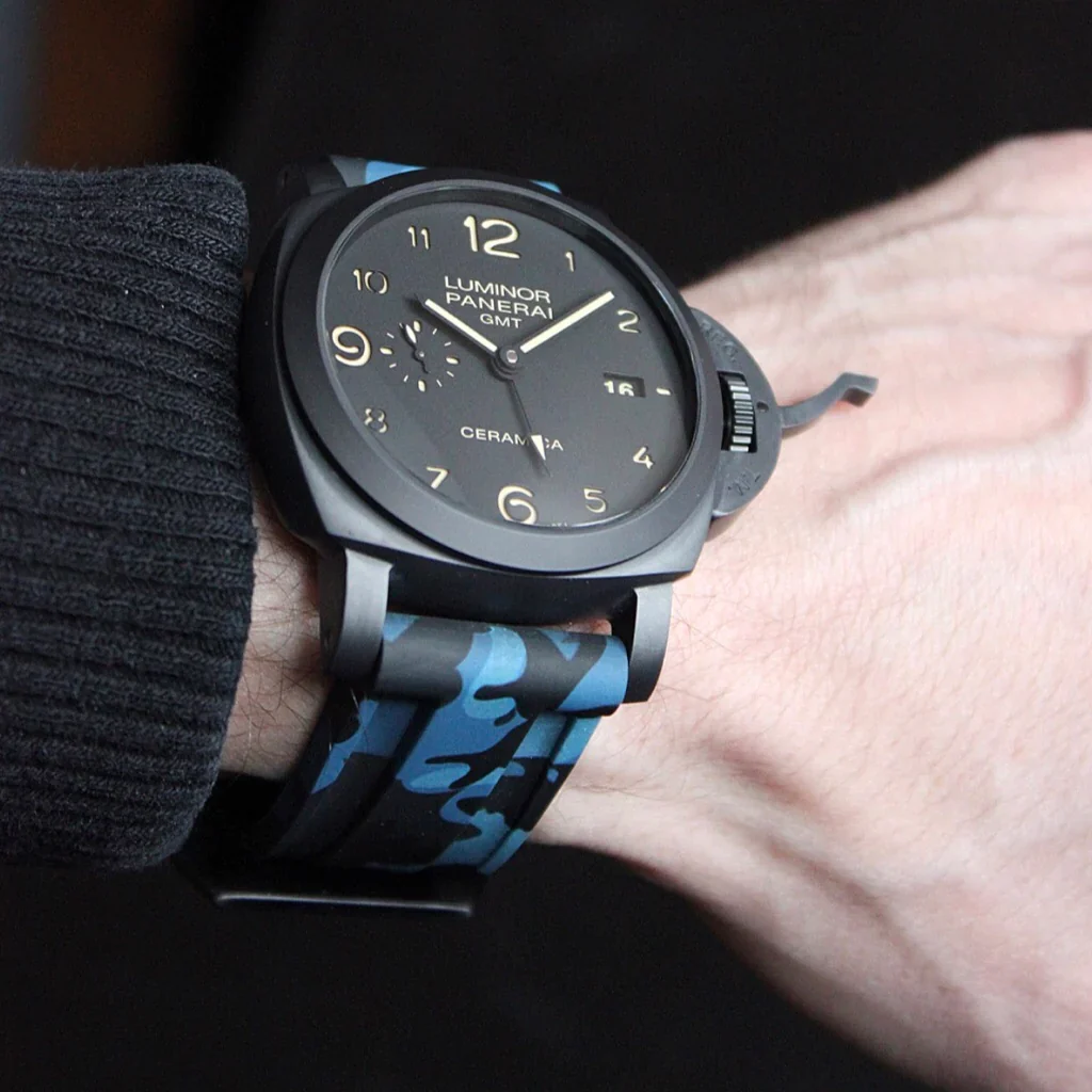 Tempomat- 24mm Blue Camo Rubber Strap - Image 2