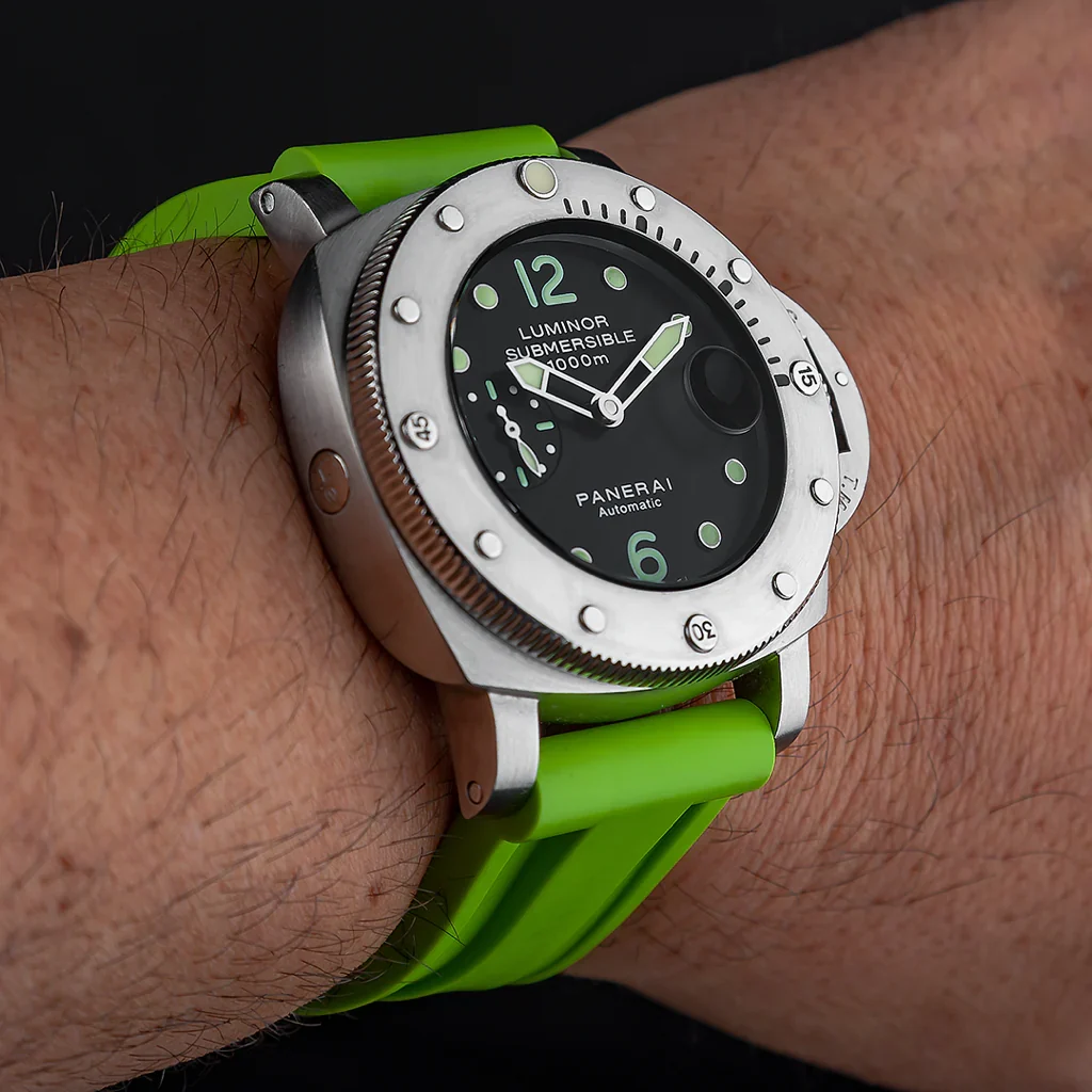 Tempomat- 24mm Lime Rubber Strap - Image 2