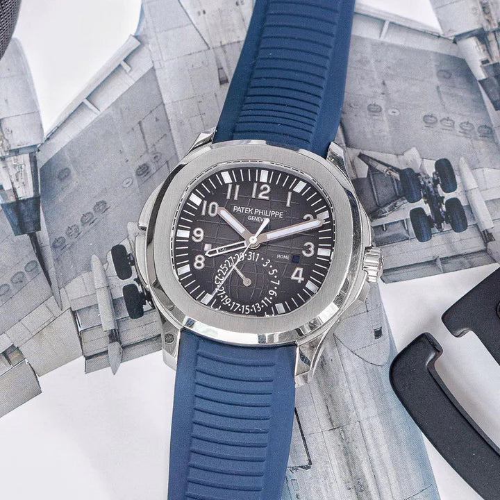 Tempomat -FKM Vulcanized Blue Rubber Strap for Patek Aquanaut - Image 2