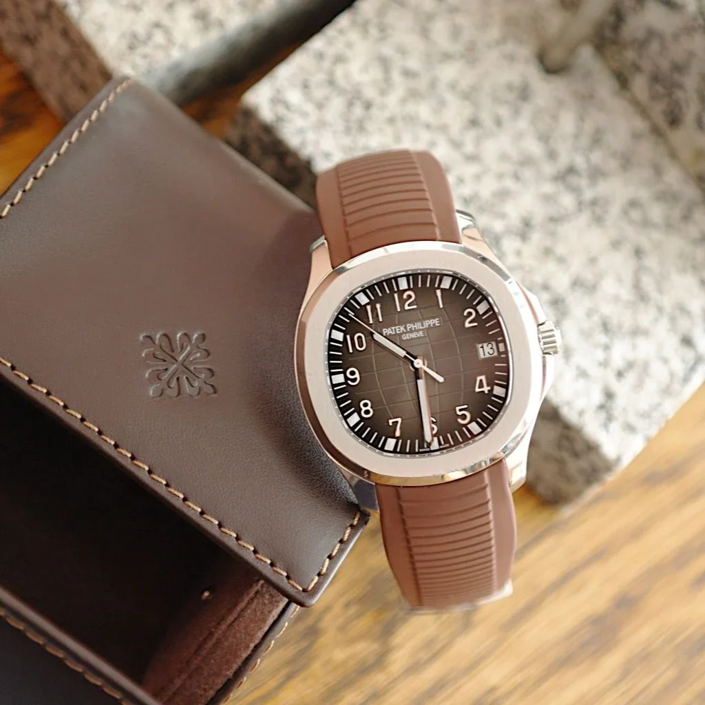 Tempomat -FKM Vulcanized Brown Rubber Strap for Patek Aquanaut - Image 2