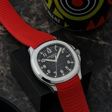 Tempomat -FKM Vulcanized Red Rubber Strap for Patek Aquanaut - Image 3