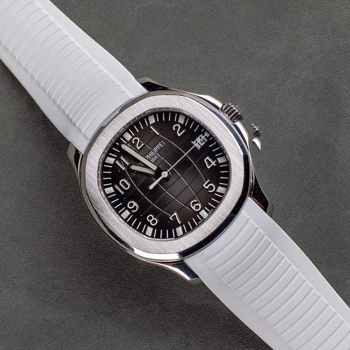 Tempomat -FKM Vulcanized White Rubber Strap for Patek Aquanaut - Image 2