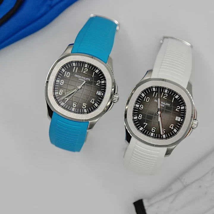 Tempomat -FKM Vulcanized White Rubber Strap for Patek Aquanaut - Image 4