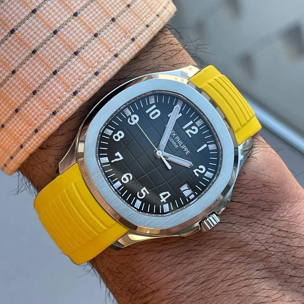 Tempomat - FKM Vulcanized Yellow Rubber Strap for Patek Aquanaut - Image 3