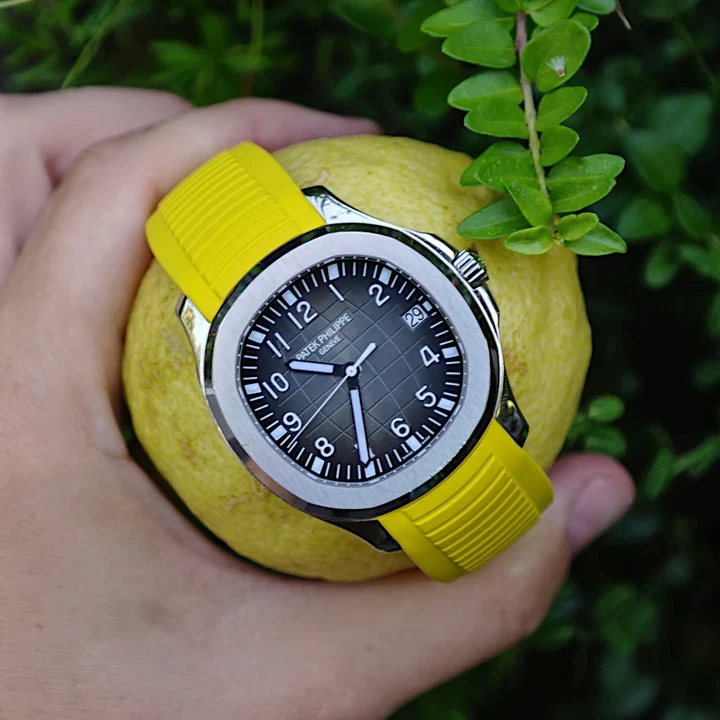 Tempomat - FKM Vulcanized Yellow Rubber Strap for Patek Aquanaut - Image 4