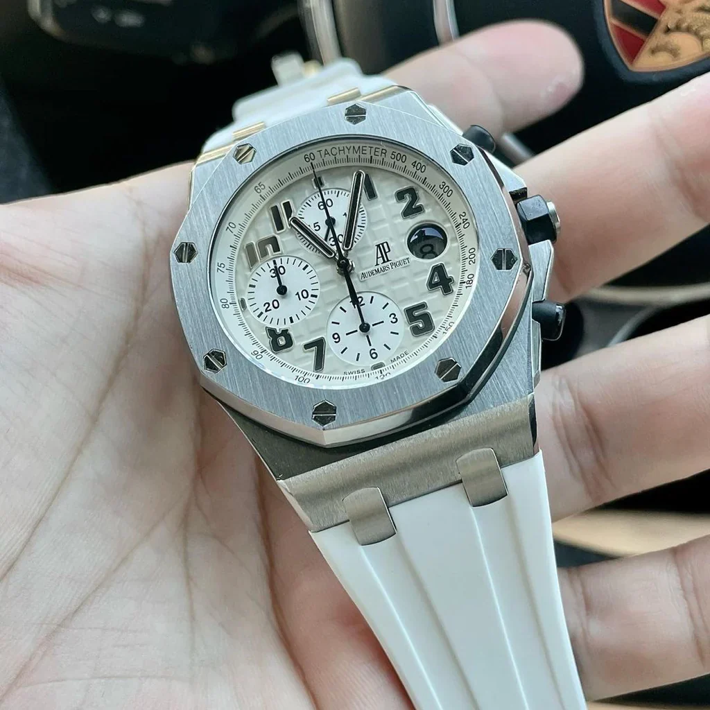 Tempomat White Rubber Strap for AP 42mm - Image 2