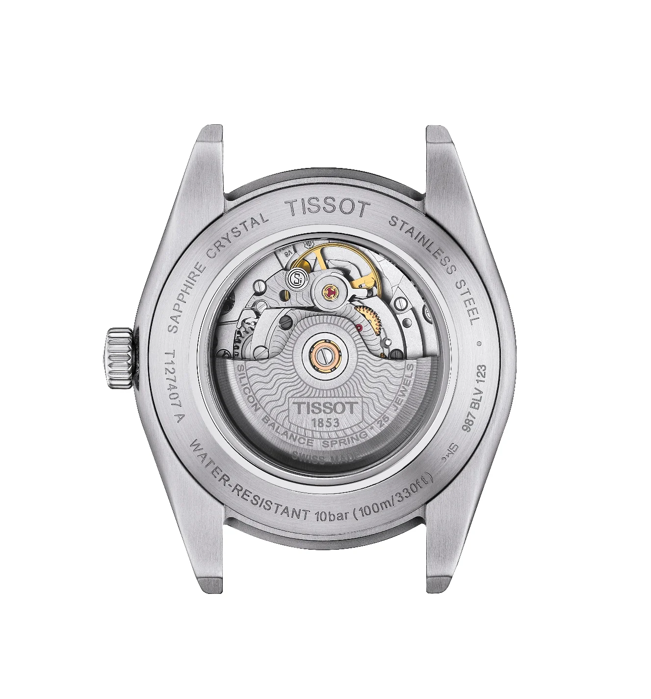 Tissot Gentleman Automatic 40mm Sunburst Baby Blue T1274071135100 - Image 3