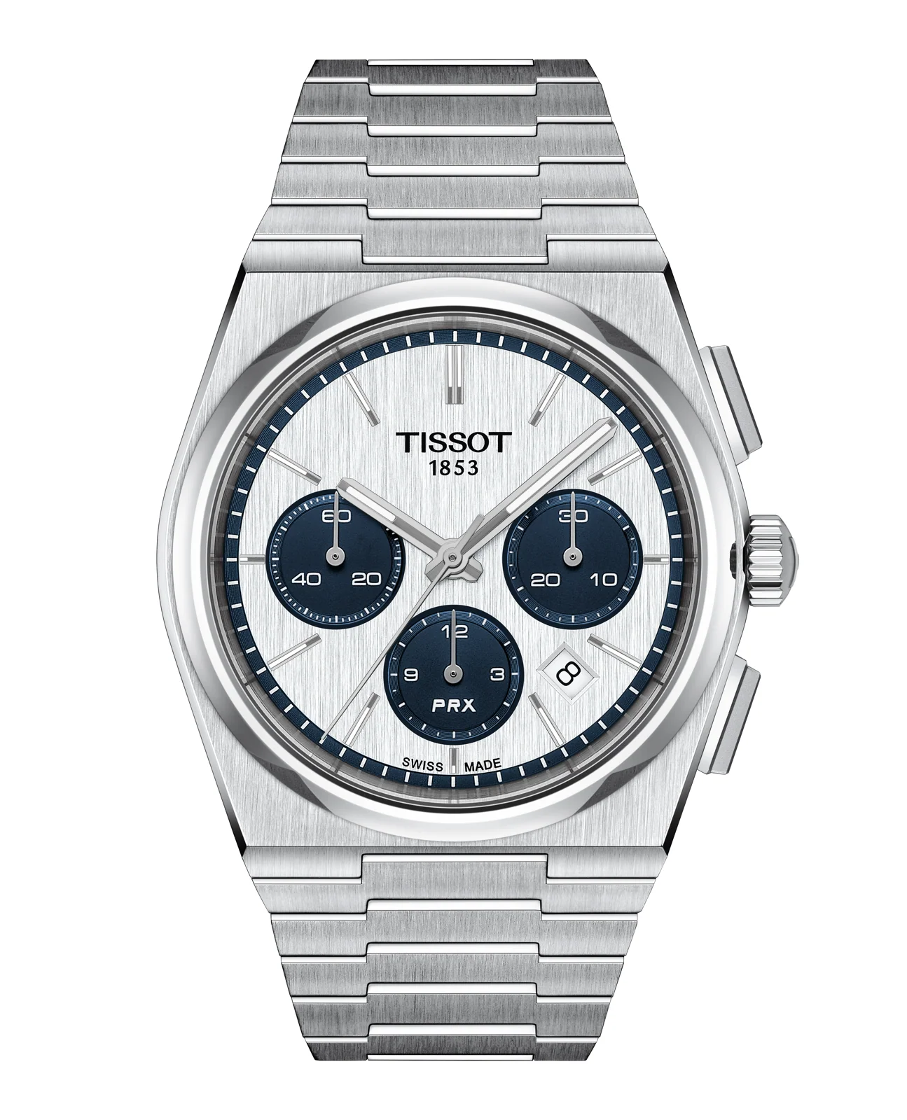 Tissot PRX Automatic 42mm White with blue sub-dials T1374271101101