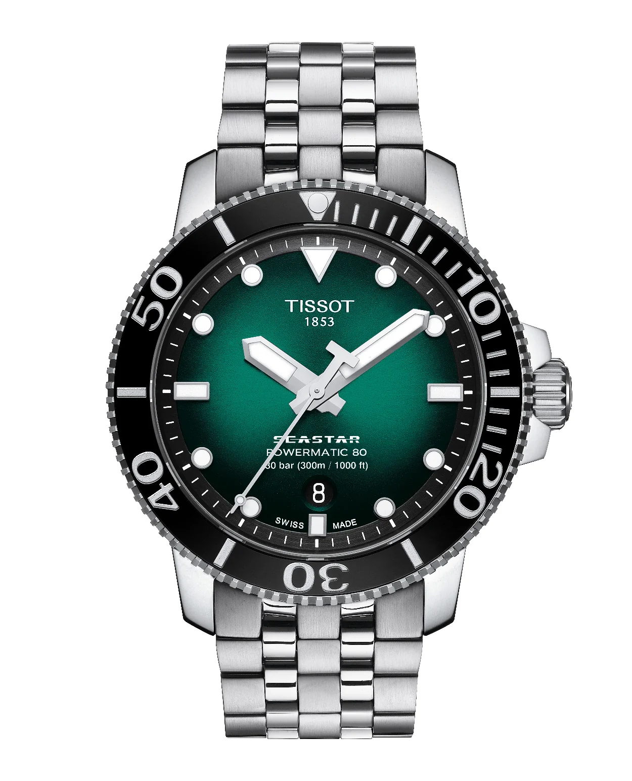 Tissot Seastar Automatic 43mm Green Gradiant T1204071109101